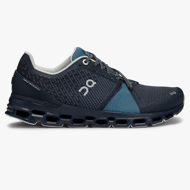 ON Cloudstratus Womens - Women's Road Running Shoes NZ-19426 Navy/Dust